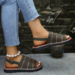 Open Toe Buckle Sandals