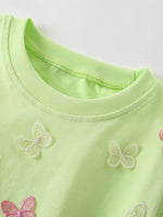 Children's Butterfly Applique Short Sleeve T-Shirt