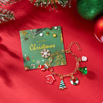 18K Gold-Plated Resin Christmas Theme Bracelet