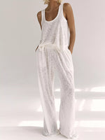 Wide Strap Tank and Pants Lounge Set