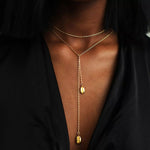 18K Gold-Plated Y-Shaped Necklace