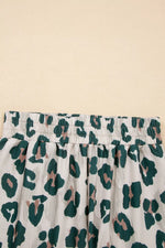 Leopard Print Short Sleeve Top and Shorts Set