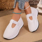 Round Toe Platform Slip-Ons