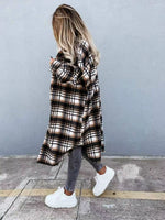 Plaid Button Up Longline Shacket