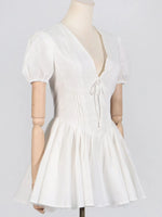 Ruffle Tiered Puff Sleeve Mini Dress
