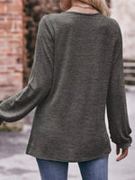 Ruffle Cuff Long Sleeve T-Shirt