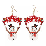 Christmas Snowman Dangle Earrings