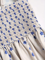 Sardine Print Spaghetti Strap Midi Dress