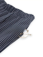 Striped Sleeveless Top and Wide-Leg Pants Set