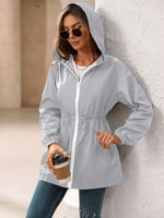 Ivy Lane Outdoor Waterproof Long Sleeve Hooded Windbreaker