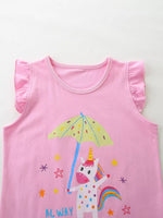Children's 3-Piece Graphic Ruffled Top