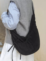 Corduroy Drawstring Crossbody Bag