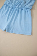 Casual V-Neck Short Sleeve Top and Skort Set