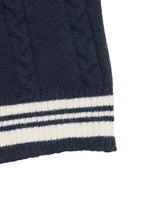 Contrast Striped V-Neck Sweater