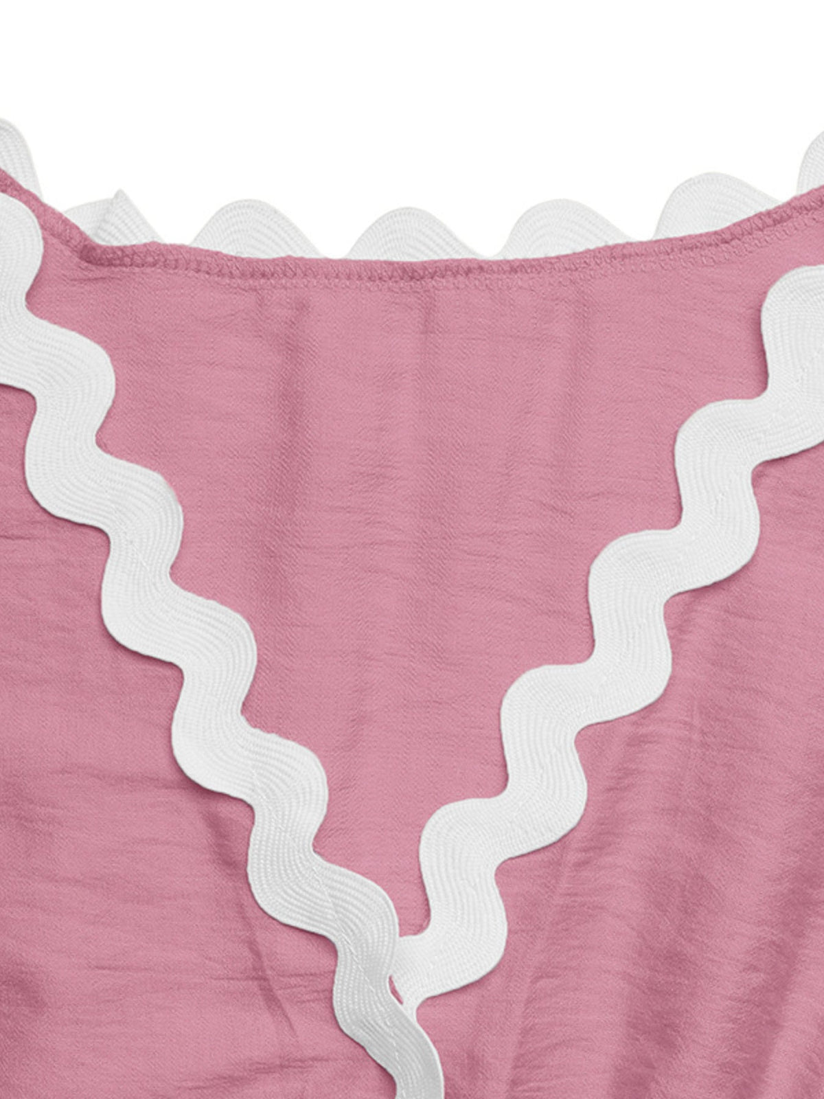 Scalloped Trim Wrap Romper