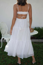Cutout Square Neck Midi Cami Dress
