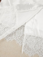 Cami & Lace Trim Cardigan & Shorts Lounge Set