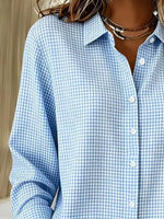 Full Size Plaid Button Up Long Sleeve Shirt Plus Size
