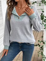 Ribbed Knit Two-Tone Top