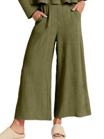 Full Size Ruffled Hem Long Sleeve Top and Pants Set Plus Size