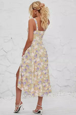 Floral Print Cami Dress with Side Slit