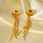 18K Gold-Plated Tassel Chain Earrings