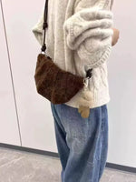 Knot Strap Furry Crossbody Bag