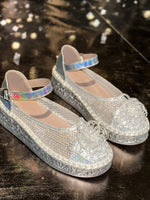 Flower Round Toe Platform Slip-Ons