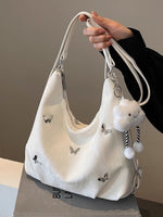 Convertible Cloud Charm Decor Shoulder Bag