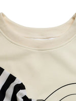 Bow Round Neck Dropped Shoulder Sweatshirt