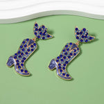 Rhinestone Cowboy Boot Dangle Earrings