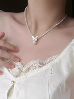 Pearl Butterfly Pendant Necklace