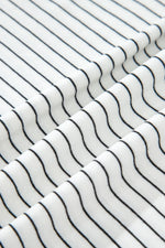 Stripe Cap Sleeve Crew Neck Casual Tee with Chest Pocket