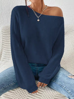 Single Shoulder Knit Sweater
