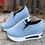Round Toe Platform Slip-Ons
