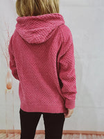 Drawstring Long SleeveHooded Sweater