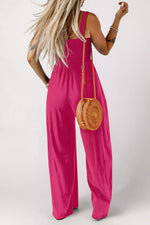 Smocked Bodice Wide Leg Jumpsuit