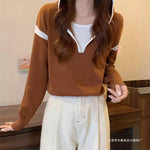 Contrast Trim Hooded Sweater