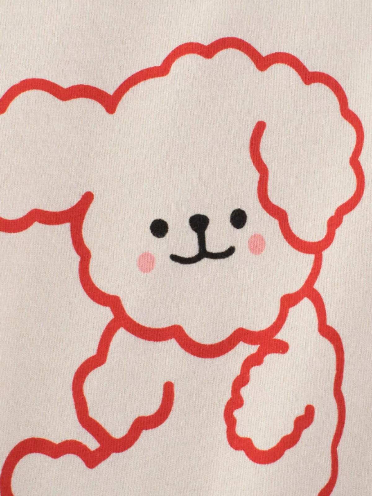 Children's Dog Graphic T-Shirt with Contrast Trim