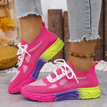 Lace Up Round Toe Sneakers