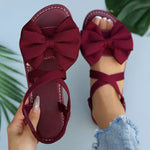 Bow Embellished Flat Sandals