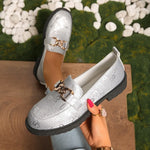Round Toe Block Heels Loafers