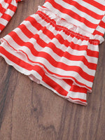 Children's Christmas Ruffle Trim Top and Pants Set