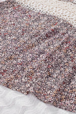 Floral Print Crochet Trim Cami with Spaghetti Straps