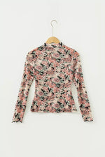 Multicolour Retro Floral Ruffle Trim Square Neck Tank Top