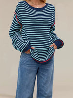 Oversized Striped Dropped Shoulder Sweater