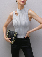 Cutout Ribbed Knit Tank