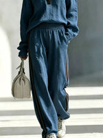 Long Sleeve Top and Side-Striped Joggers Set
