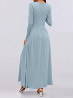 Long Sleeve Maxi Dress with Pockets