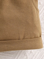 Children's Letter Round Neck Tee and Shorts Set